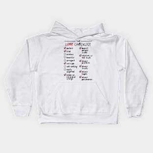 The Love Checklist Kids Hoodie